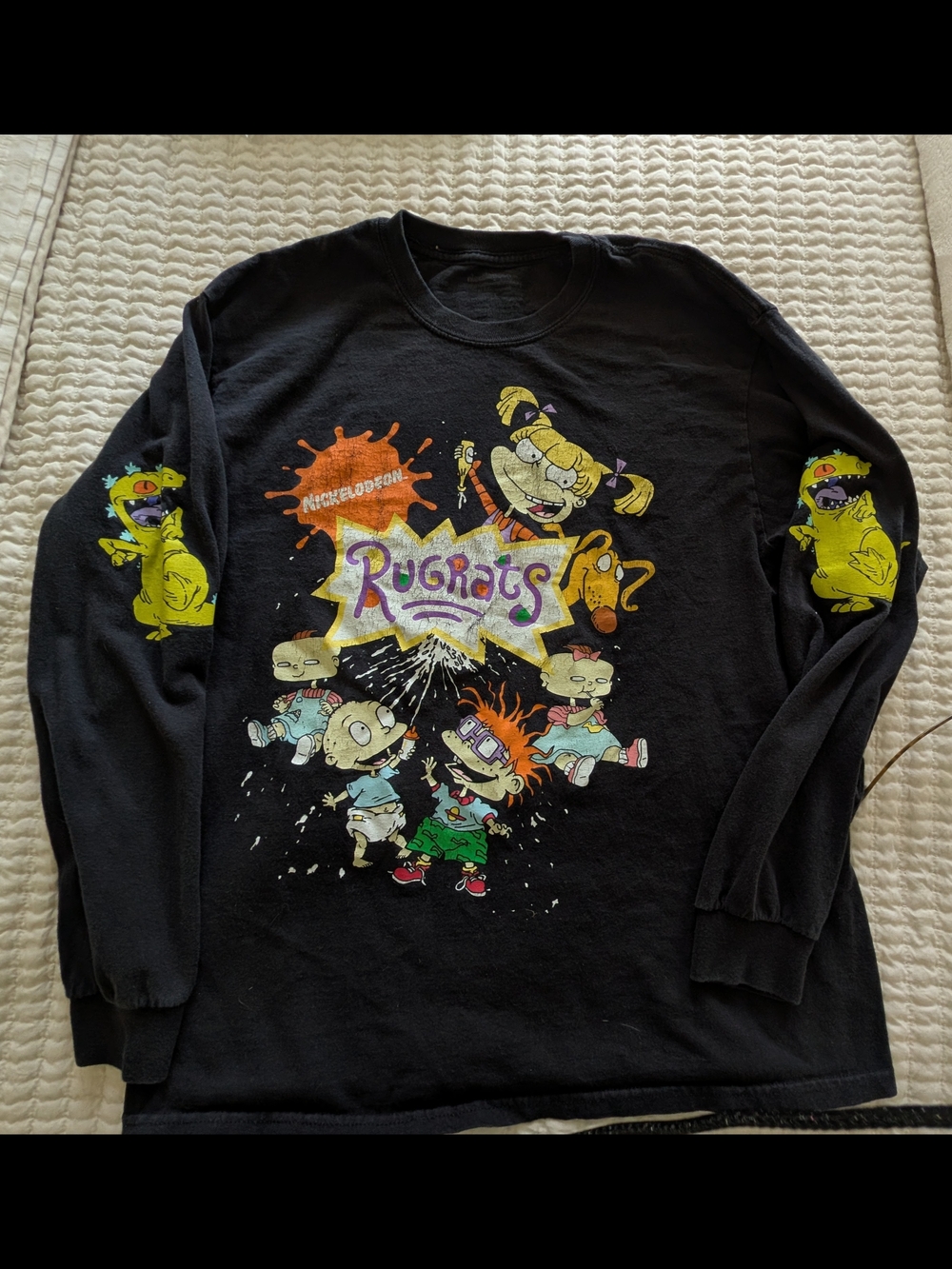 Black Rugrats Graphic Long-Sleeve Tee
